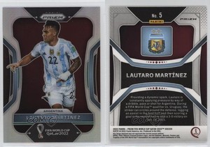 2022 Panini Prizm World Cup Qatar Silver Prizm Lautaro Martinez #5