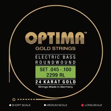 OPTIMA E-Bass Strings 24K Gold 045-100 Regular Light Long Scale