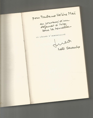 Devaulx Weihnachtsautogramm Versand an Hélène Maï Die Eidechse der Unsterblichkeit 1977