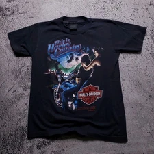 Vintage 80s 3D Harley Davidson Harley Country T-shirt small graphic tee