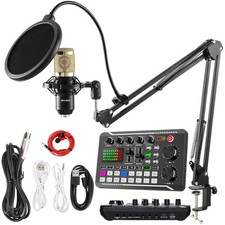 Versatile Podcast Microphone Bundle: BM-800 with Mixer  Voice Changer Functions