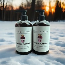 2 Pack VANILLA PUMPKIN 20 oz SCENTED HAND SOAP MADE W/ALOE SAND FOG