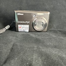 Nikon COOLPIX S600 10MP Digital Camera 4x Optical Zoom VR Black Tested