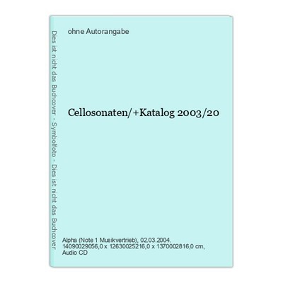 Cellosonaten/+Katalog 2003/20