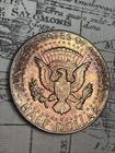 1964 Kennedy Half Dollar Unc Monster obverse toning!!  - KH10