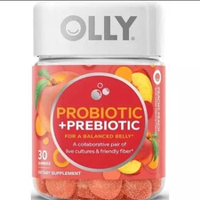 Olly Probiotic + Prebiotic - Peachy Peach 500 Million Cfu 30 Gummies