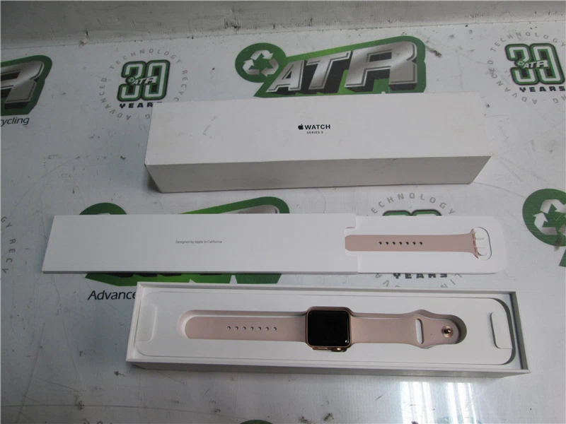 Apple Watch Series 3 A1858 38 mm Dorado Aluminio Rosa Banda Arena GPS 8 GB Probado Foto 4 de 4