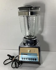 Vintage Osterizer Classic VIII 8 Speed Blender Model 541 Chrome Mid Century 60's