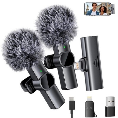 Lavalier Mikrofon Kabellos Mini Ansteckmikrofon Wireless Type-C Handy Microphone
