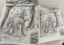 Artex Stamped On Fabric Paint Project Nativity Scene(Pre-Shaded)  NEW