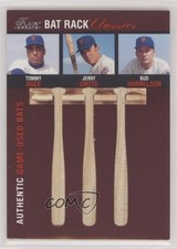 2003 Flair Greats Bat Rack Classics Trios /300 Tommie Agee Tommy Jerry Grote a8r