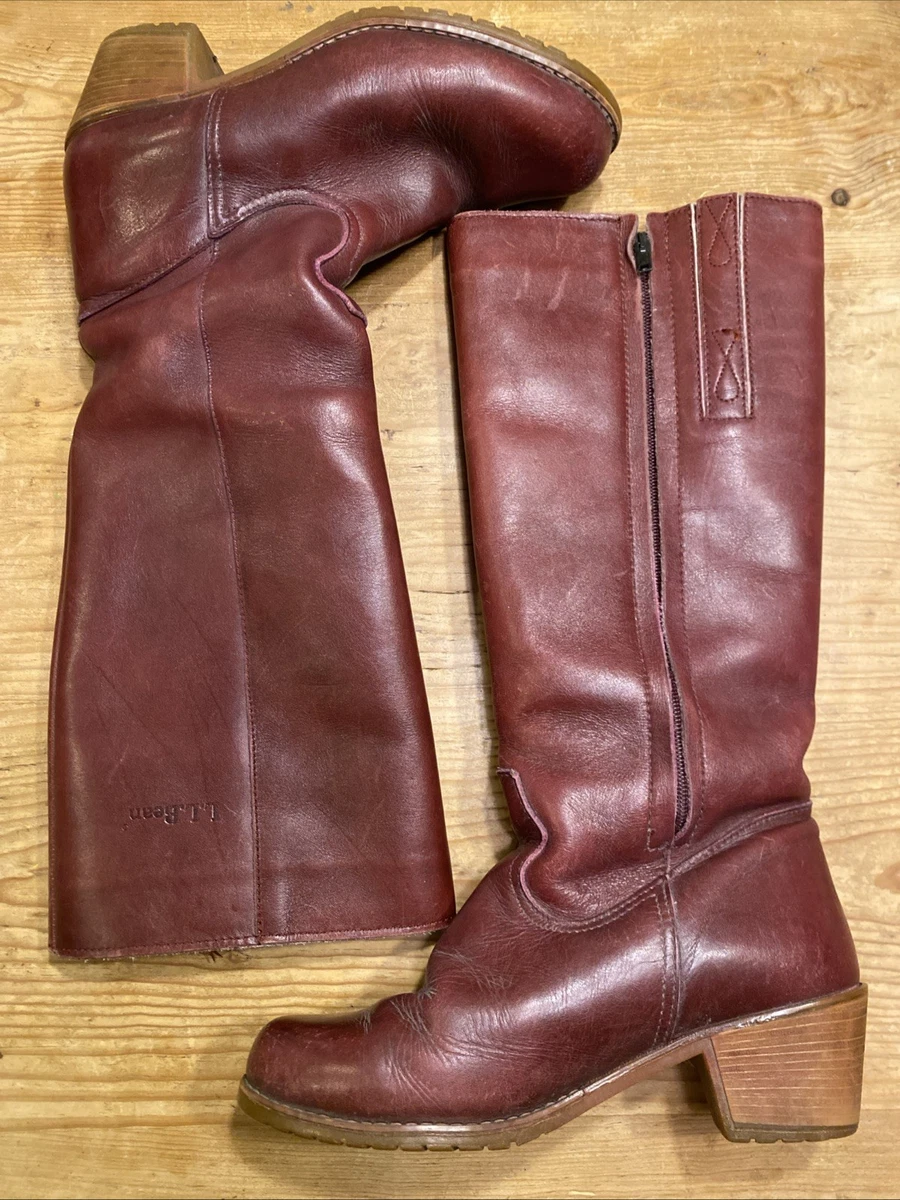 VTG LL Bean Shearling Lined Leather Winter Boots Men\'s 8.5M Made in Canada RARE L.L. Bean M Black Boots for Men for sale | eBay main image 2