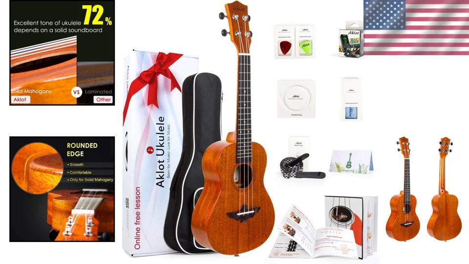 Kit de ukelele tenor de grado profesional Foto 2 de 4