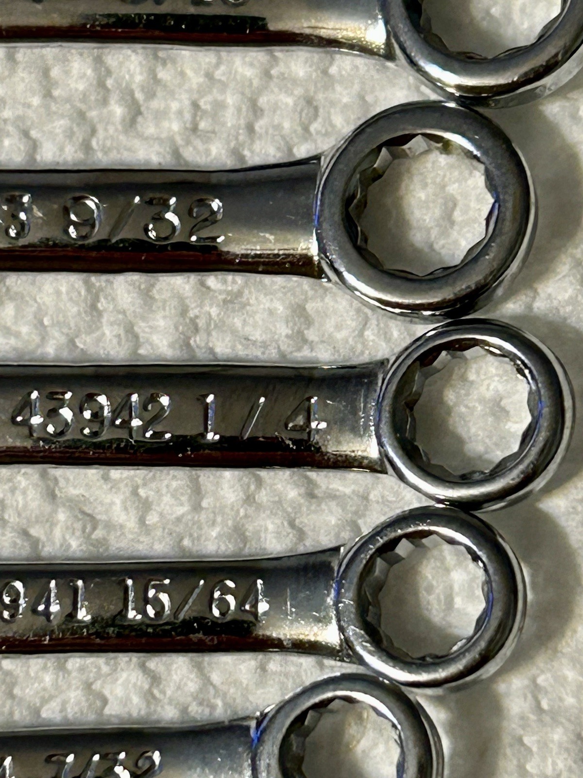 Craftsman Chrome Midget Combo Wrench Set 9 Metric & 9 Standard Made in U.S.A.