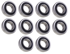  10 Each 1641-2RS Sealed Radial Ball Bearing 1 ID X 2 OD X 9/16 Wide SpinCo