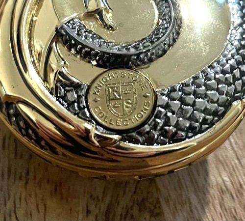 VTG Pocket Watch The Mistress of Fire, 22 Kt Gold/Sterling Silver Accents - Picture 7 of 15