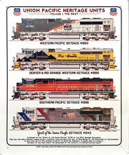UNION PACIFIC HERITAGE Western Diesels TIN SIGN / Daniel Edwards Collection