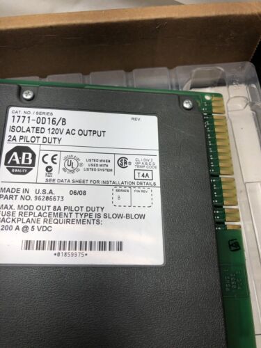1771-OD16 ALLEN BRADLEY ISOLATED 16 POINT 120 VAC OUTPUT MODULE 1771OD16 NEW - Picture 2 of 21