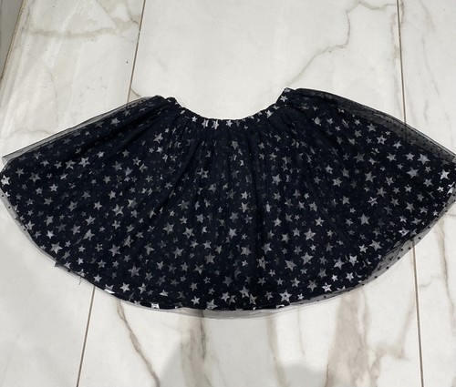 Petit Lem Mädchen Stern Tüll Lagenlook schwarz silber Rock mit rosa Schleife Gr. 7 - Bild 11 von 12