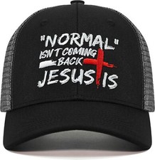 Christian Hats for Men Women,Jesus 3 Nail Cross One Size, 202.black-silver