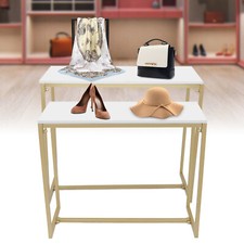 Metal Shoe Handbag Display Stand 2 Piece Nesting Table Stores Display Shelf