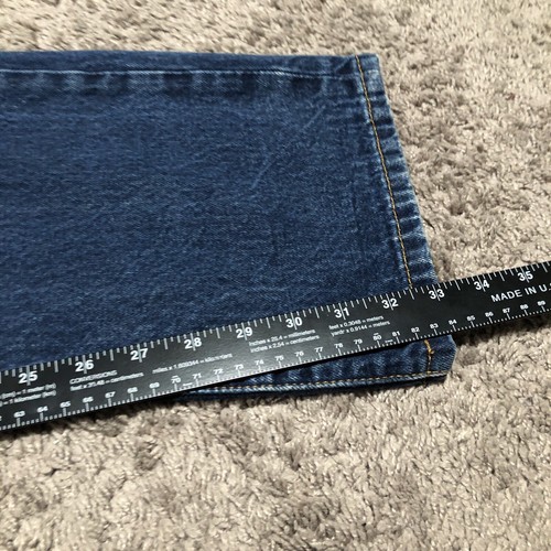 Levi’s 517 Boot Cut Jeans Men Size 33x34 Blue Dark Wash Western Cowboy Workwear - Picture 13 of 14