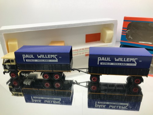 TEKNO HOLLAND VOLVO F88 PAUL WILLEMS TRUCK+TRAILER COMBI -1:50- GOOD IN BOX - Imagen 6 de 12