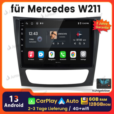 6+128GB Autoradio Android13 Navi 4G DAB+GPS Für Mercedes Benz E Klasse W211 W219