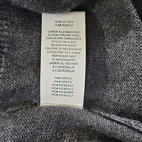 Perry Ellis Charcoal Gray Knit Sweater 1/2 Zip striped Men's Size XXL NEW - Picture 15 of 16