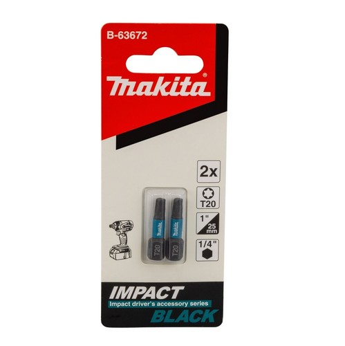 Juego de brocas destornillador Makita Torx T20 x2 negro impacto TX20 inserto de controlador estrella 25 mm - Imagen 9 de 15