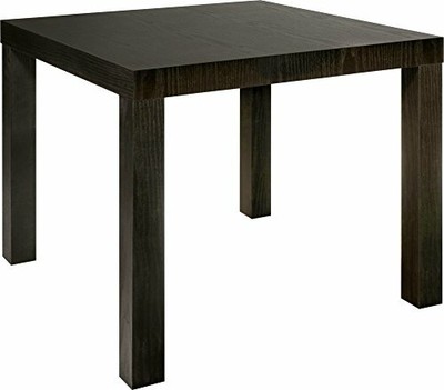 Black Wooden End Table Square Wood Lamp Desk Small Mini Parsons