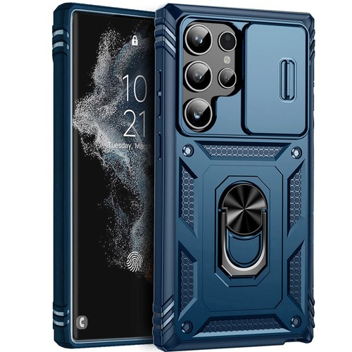 For Samsung Galaxy S22 Ultra/S22/+ Case Shockproof Slide Camera Ring Stand Cover - Picture 47 of 54