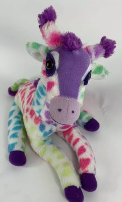 rainbow giraffe stuffed animal
