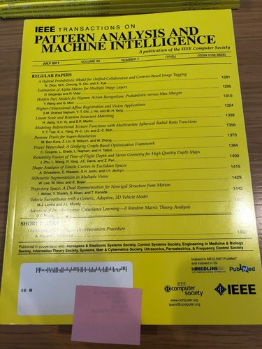 IEEE TRANSACTIONS on PATTERN ANALYSIS and MACHINE INTELLIGENCE 2011 * Full Year - Picture 8 of 14