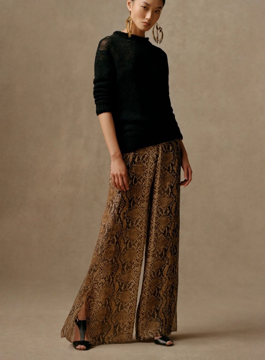 Ralph Lauren Collection Purple Label Snakeskin Silk Palazzo Ralph Lauren Collection Purple Label Snakeskin Silk Palazzo