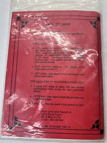 Clothing Instructions Patterns Vintage 80s 90s 2000s Lot of 3 Pre-Owned Uncut - Picture 7 of 11