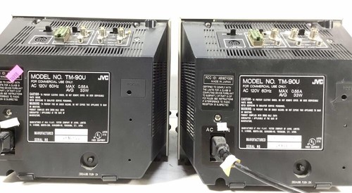2 Vintage JVC TM-90U 9” Professional CRT Color Monitors - Picture 3 of 7