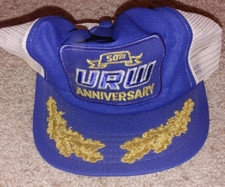 Vintage URW Union 50th Foam Mesh Trucker Hat Cap Snapback One Size USA