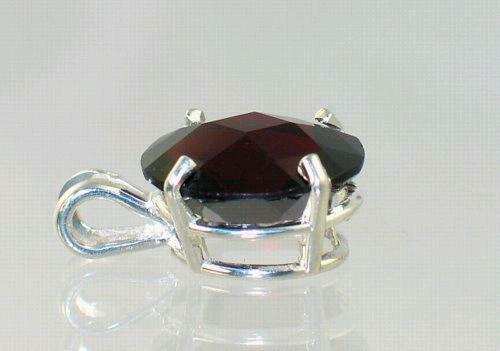 925 Sterling Silver Pendant, Mozambique Garnet,SP040 - Picture 2 of 5