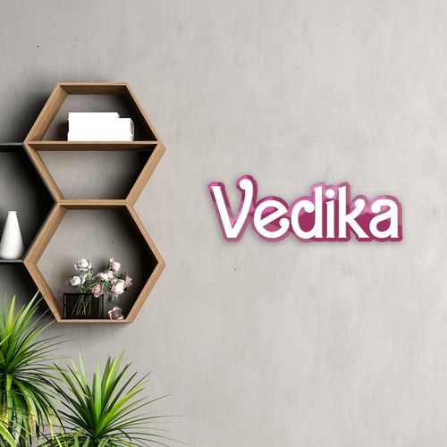 Personalisiertes Barbie Türschild 3D Schlafzimmer Wanddekor Kinder Mädchen Party Namensschild - Bild 14 von 19