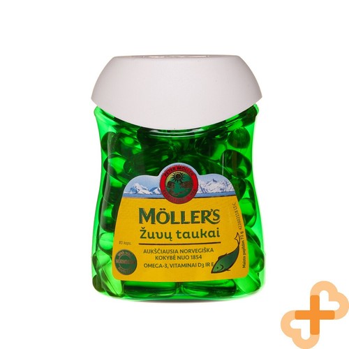 MOLLER'S Fish Oil Cod Liver Oil 80 Capsules Omega 3 Vitamin D3 and E Supplement - Picture 11 of 24