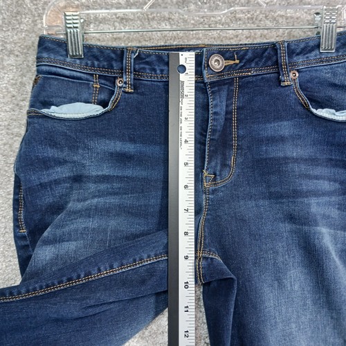 Maurices Jeans Womens 5/6 Blue Denim Curvy Mid Rise Retro Slim Boot Embroidered - Picture 6 of 11
