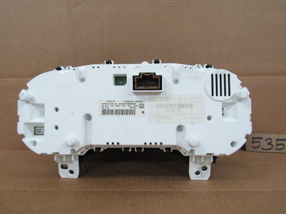 Dodge Durango SX 2017 cabezal de instrumento velocímetro medidor panel OEM 68302780AD Foto 4 de 4