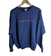 Vintage 90  s University Of Illinois Men  s Champion Crewneck Sweatshirt Size XL