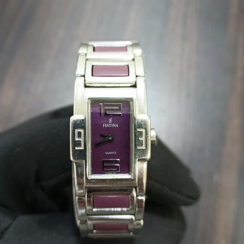 Vintage Festina Quartz Watch – Purple Dial & Bracelet – Stylish & Unique - Picture 7 of 14