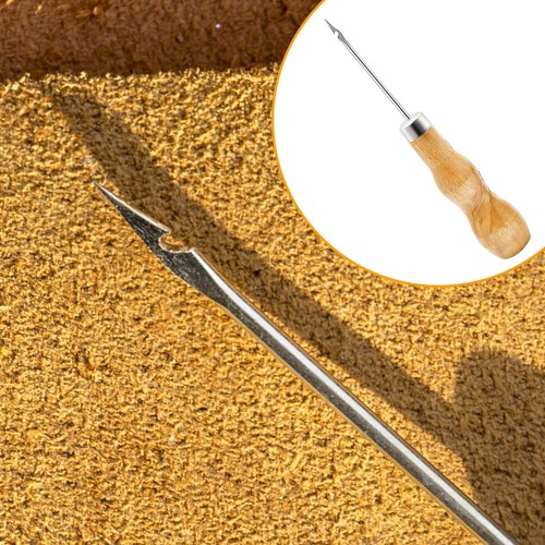 3er-Pack Ahle Kürbisform Schneider Holzgriff Kratzen Nähwerkzeug für Leder - Neu - Bild 6 von 7