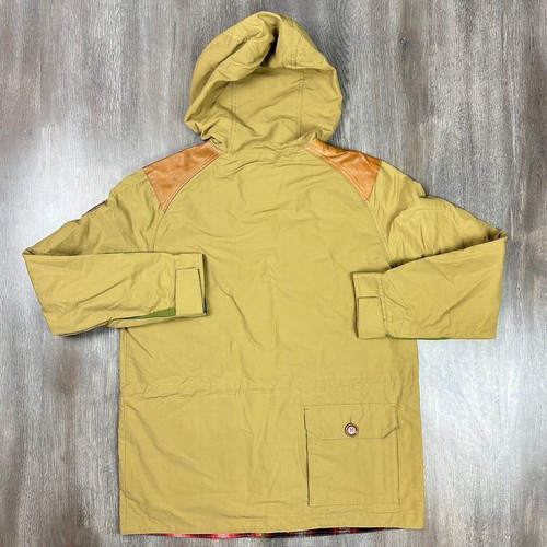 PRPS Men's Tent & Trails Div Khaki Hooded Barn Coat Jacket Sz L Wheat E57JT11 - Picture 3 of 24