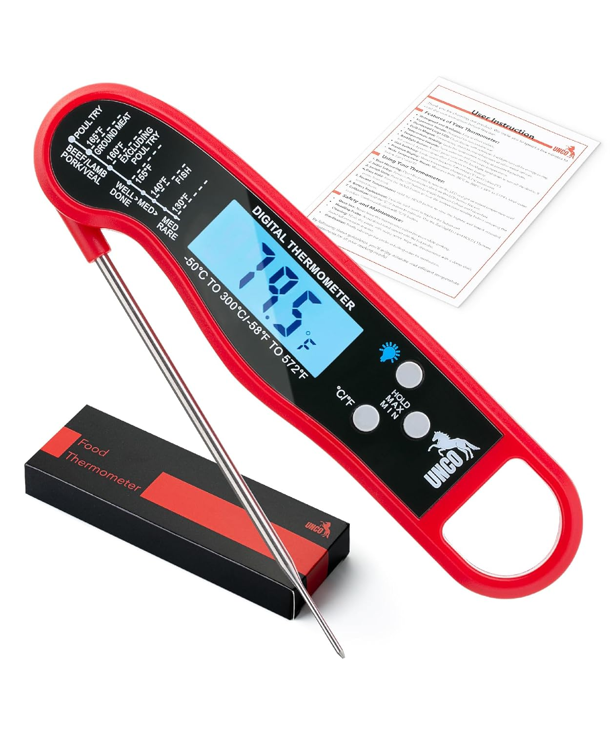 - Meat Thermometer Digital, Waterproof Digital Food Thermometer for Cooking and-image