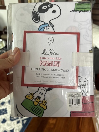 Disney Snoopy Pottery Barn Pillowcase holiday birthday party peanuts school kid - Picture 17 of 24