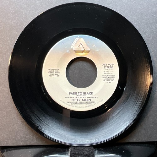 Peter Allen, Just Another Make Out Song / Fade To Black, 7" 45rpm, Vinyl NM - Picture 2 of 6